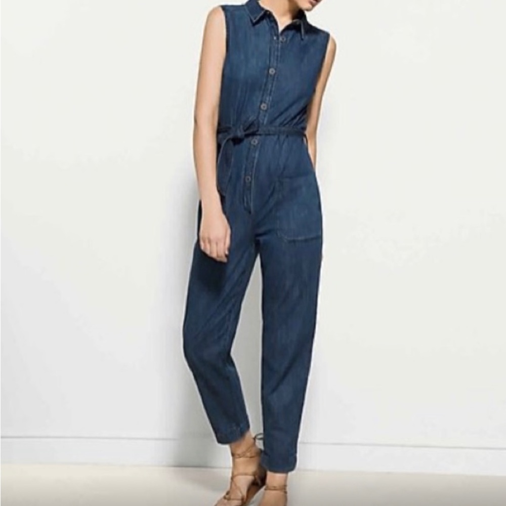 Buttery Soft Denim Blue Pocket Romper Jumpsuit